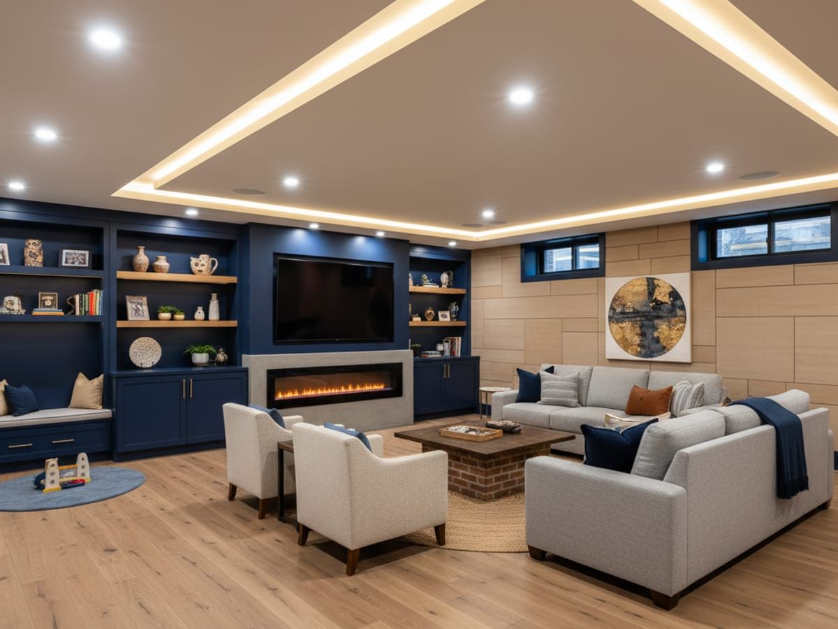 Finished basement renovation Baltimore